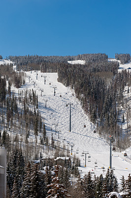 维尔科罗拉多滑雪山在冬天