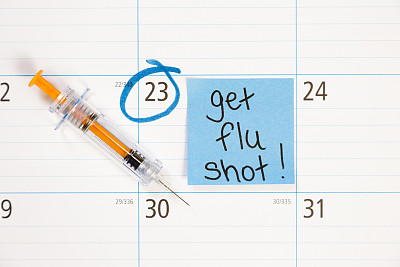 医疗保健:流感疫苗提醒日历。