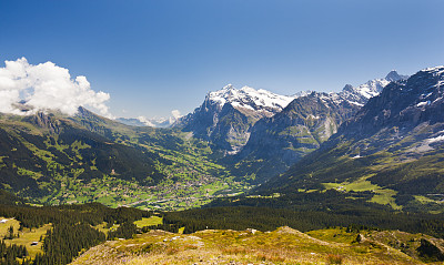Grindelwald And Wetterhorn，瑞士阿尔卑斯山
