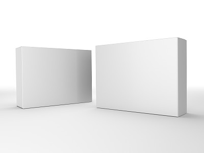 白色背景上的两个空白框