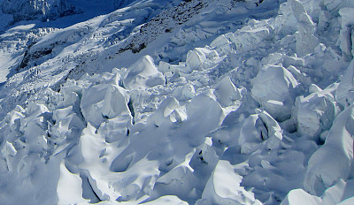 瑞士阿尔卑斯山上的冰雪
