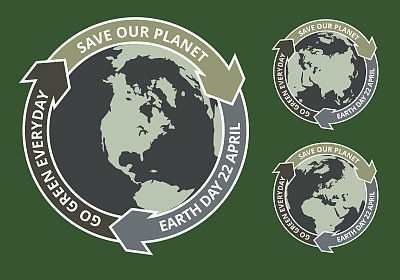 地球日垃圾徽章