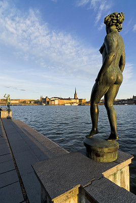 雕像在斯德哥尔摩