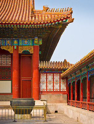 中国北京紫禁城的庭院