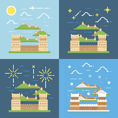 中国长城的平面设计