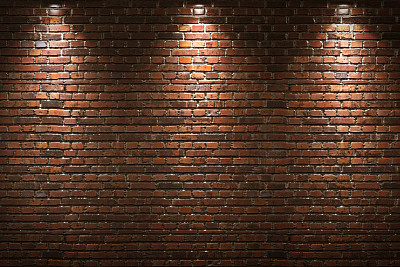 发光的砖墙