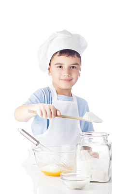 厨师男孩的肖像
