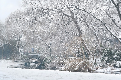 西湖冬季风景，杭州，中国