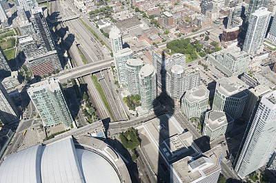 从上面看多伦多市中心