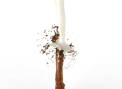 创意巧克力和牛奶