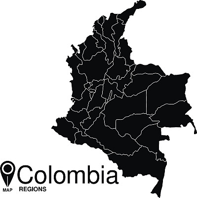 哥伦比亚地区地图