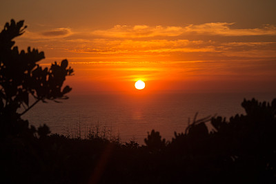 圣卡塔琳娜州伊比拉奎拉罗莎海滩的日出
