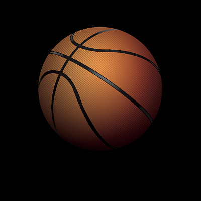 矢量现实篮球插图坐在阴影