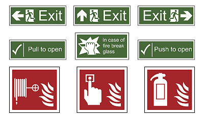 消防和紧急出口标志