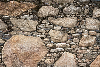 秘鲁瓦拉兹的伊奇克维尔卡温的石墙