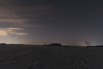 银河系的夜景照片