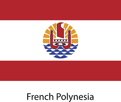 法属波利尼西亚的国旗。矢量插图。