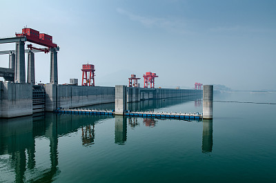长江三峡 水 水平画幅 能源 无人 水库 户外 水力发电 长江 工业
