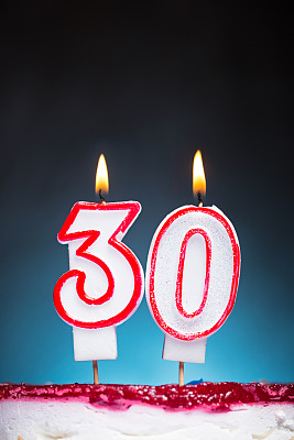 30岁生日蜡烛高清图片素材设计
