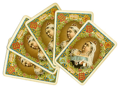 扑克手面对维多利亚钻石禧年肖像1897