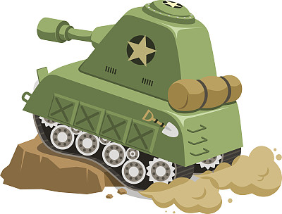 坦克战车攀爬卡通