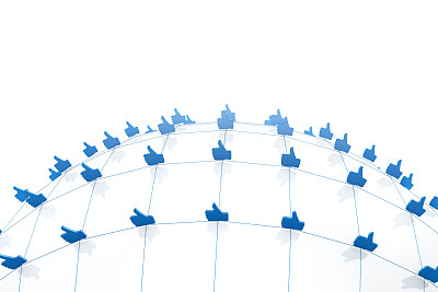 图片描绘了一个连接的全球社交网络