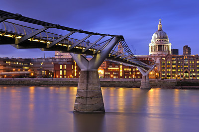 圣保罗大教堂，千禧桥，英国，伦敦