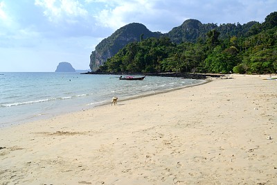 田园诗般的Farang海滩，泰国