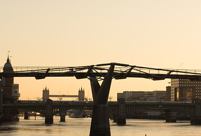 英国伦敦市的千禧桥