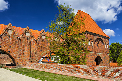 波兰托伦古城的中世纪城墙