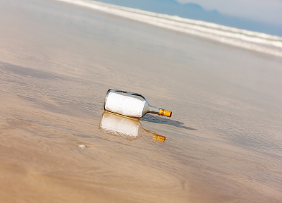 海滩上一个空瓶里的留言;你选择的信息