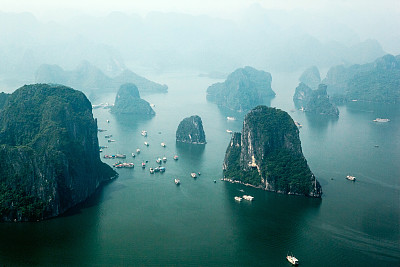 鸟瞰图下龙湾，越南
