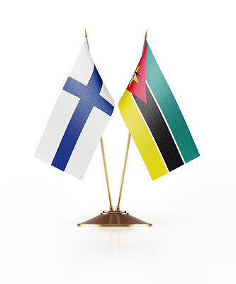 芬兰和莫桑比克的微型国旗