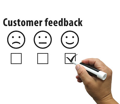 客户满意度调查反馈白板绘图概念