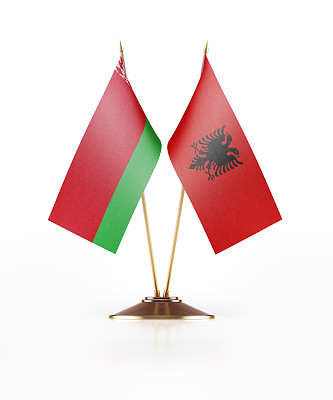 白俄罗斯和阿尔巴尼亚的微型国旗