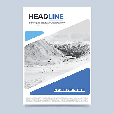 计划书,模板,年度报告,矢量,小册子,蓝色,天鹰,简单,现代,商业金融和工业