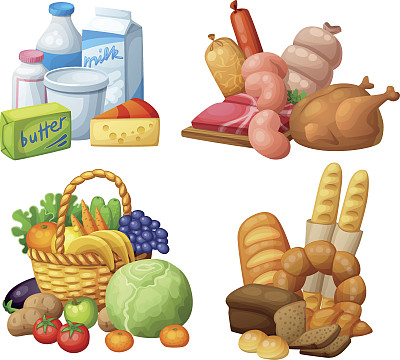 天然超市食品集:乳制品，肉类，香肠，鸡肉，杂货