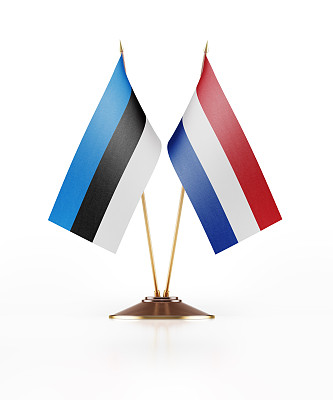 爱沙尼亚和荷兰的微型国旗