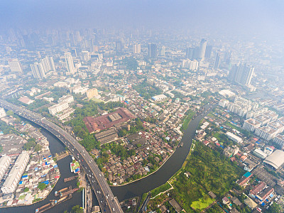 泰国曼谷城市景观全景