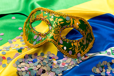 五彩缤纷的巴西狂欢节背景