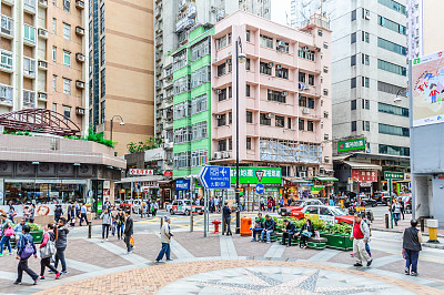 香港热闹的街景