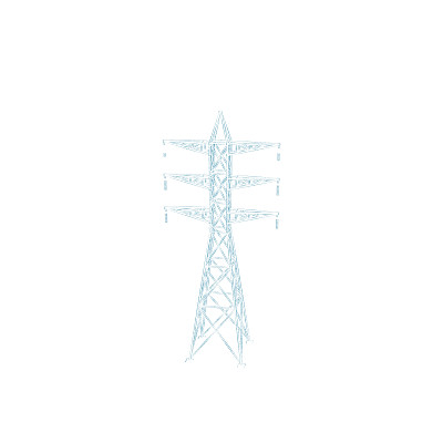 输电塔。孤立在白色背景上。示意图说明。