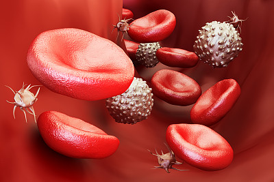 血细胞背景，3D渲染