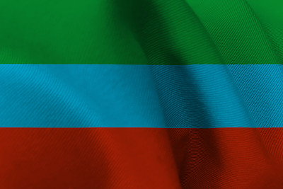 达吉斯坦共和国国旗3d插图符号.