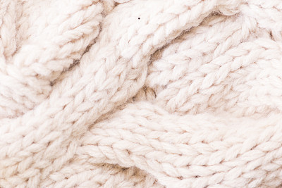 针织织物羊毛纹理近距离作为背景