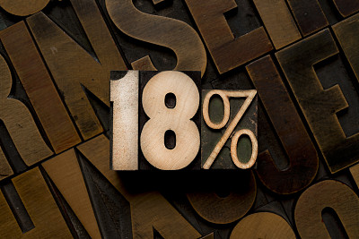 凸版字体- 18%
