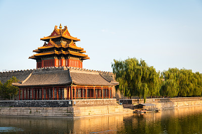 黄昏时分，北京紫禁城的一角