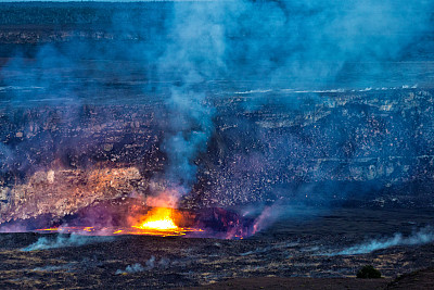 夏威夷火山国家公园的火山口，大岛，夏威夷