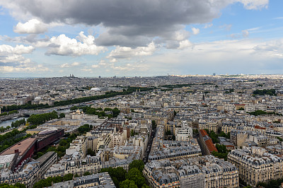 巴黎全景城市景观