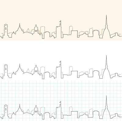 都灵手绘天际线
